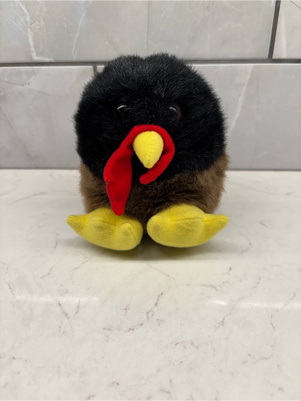 Vintage Swibco Puffkins Strut the Turkey Plush Toy 1994 Beans